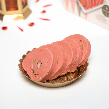 Kaju Strawberry Cake Roll